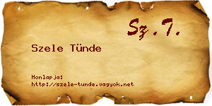 Szele Tünde névjegykártya
