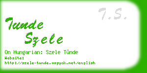 tunde szele business card
